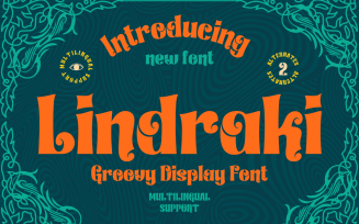 Lindraki | Groovy Retro Font