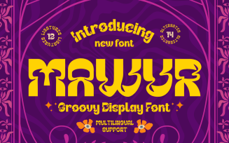 MAWUR | Groovy Retro Font