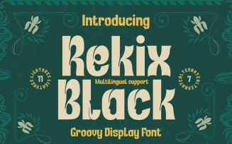 Rekix Black | Groovy Retro Font