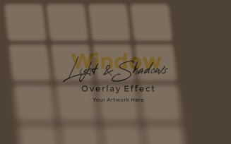 Window Sunlight Shadow Overlay Effect Mockup 333