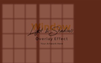 Window Sunlight Shadow Overlay Effect Mockup 361