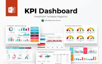 KPI Dashboard PowerPoint Template Diagrams
