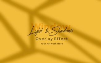 Window Sunlight Shadow Overlay Effect Mockup 404