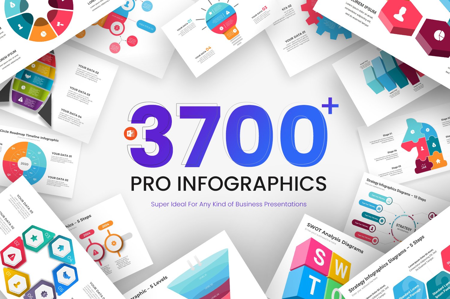 Kit Graphique #320305 Infographic Powerpoint Divers Modles Web - Logo template Preview