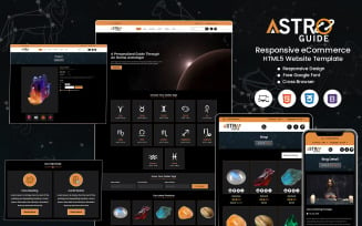 AstroGuide - Customizable Astrology HTML Template for Horoscopes, Birth Charts and Spiritual Insight