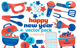 Happy New Year Vector Super Pack #02