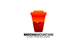 Mocha Mountain Gradient Logo