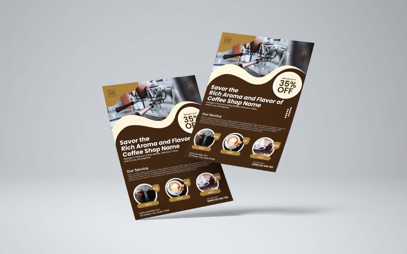 Coffee Shop Flyer Template 3 Corporate Identity