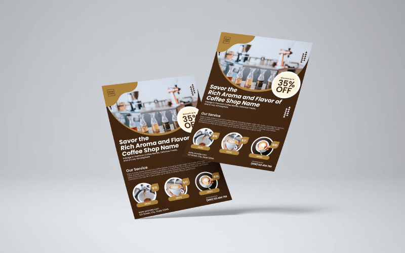 Coffee Shop Flyer Template 4 Corporate Identity