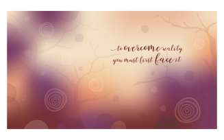 Inspirational Background Image 14400x8100px with Message About Overcoming The Reality