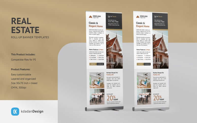Real Estate Roll Up Banner Vol 023 Corporate Identity
