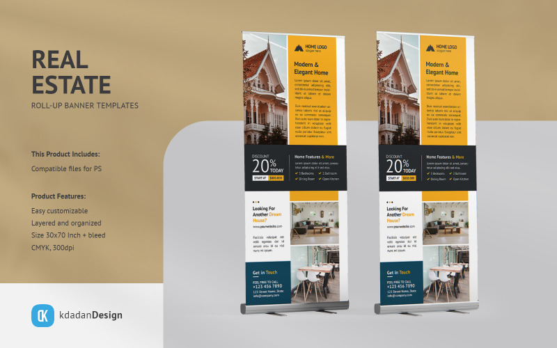 Real Estate Roll Up Banner Vol 024 Corporate Identity