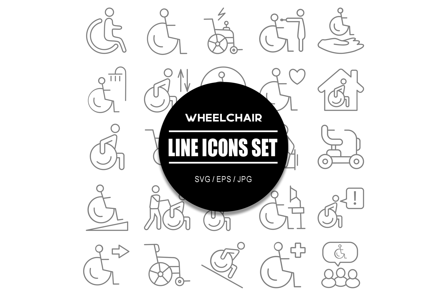 Kit Graphique #320696 Wheelchaise Icon Divers Modles Web - Logo template Preview