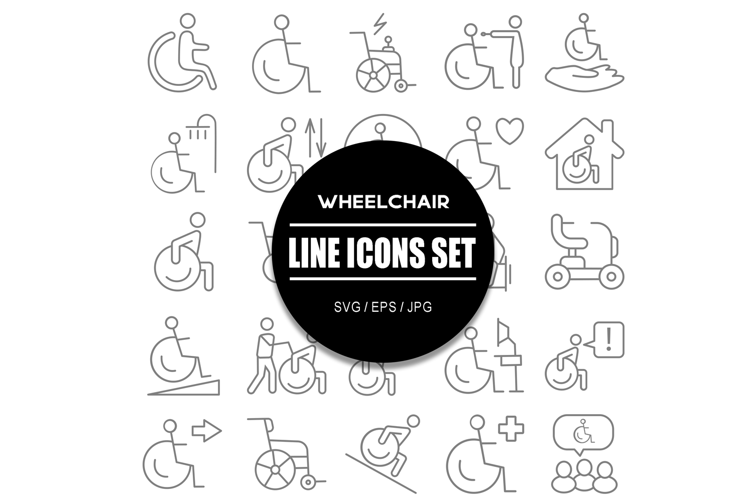 Kit Graphique #320696 Wheelchair Icon Divers Modles Web - Logo template Preview