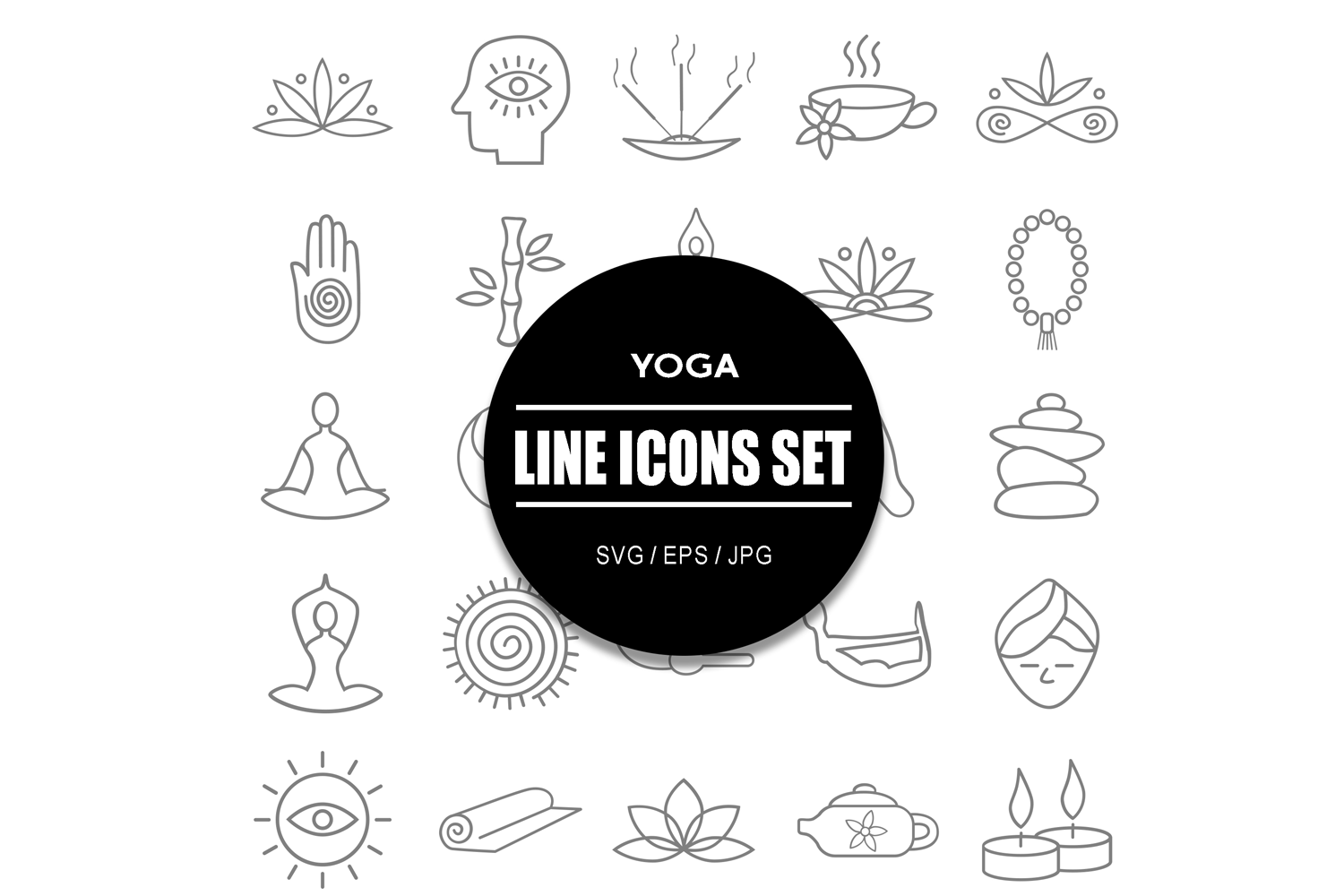 Kit Graphique #320698 Yoga Meditation Divers Modles Web - Logo template Preview