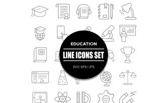 Education Icon Bundle Set