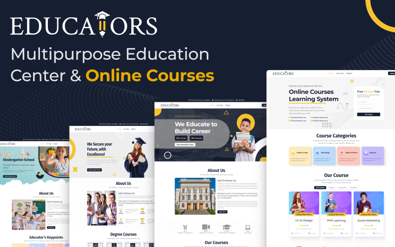 Educators – Online Course & Education HTML Template Website Template