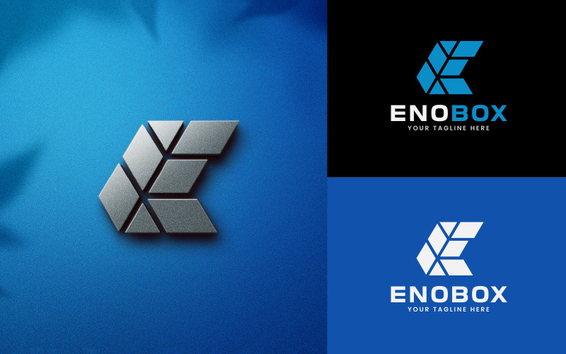 Letter E Square Modern Minimalist Logo Design Logo Template