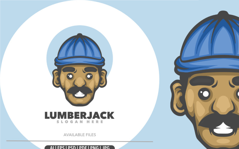 Lumber Cute Cartoon Logo Mascot Logo Template
