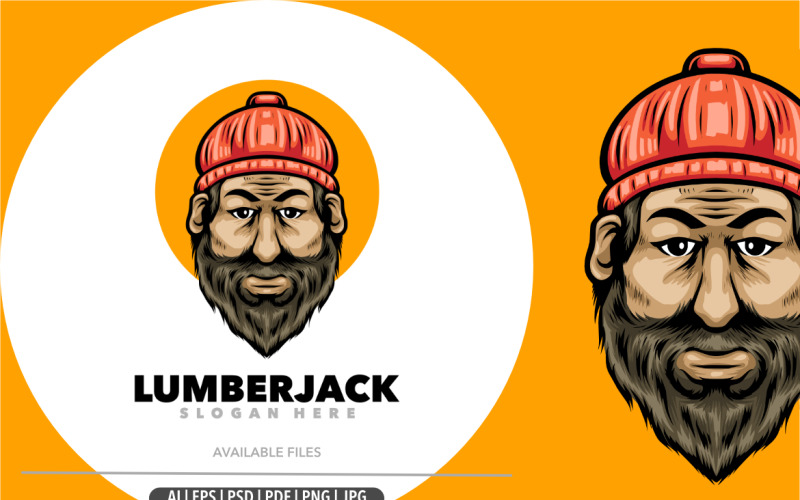 Lumberjack Mascot Logo Unique Logo Template