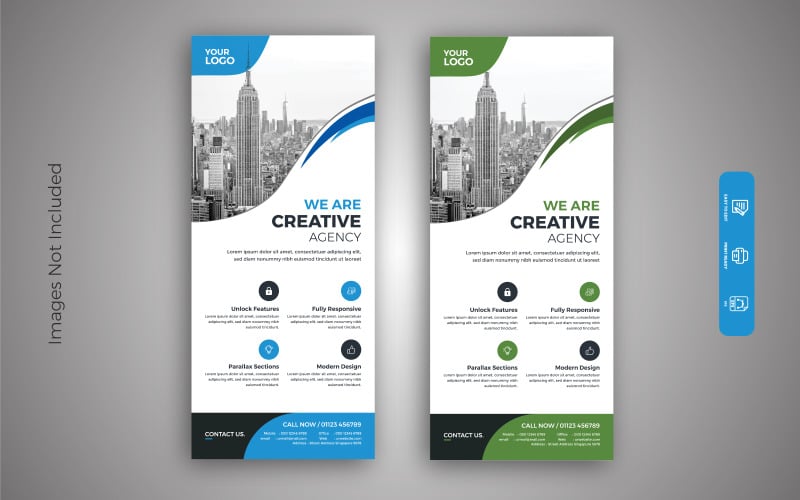 Modern Corporate or Business Marketing Rollup or X Banner Template Design Corporate Identity