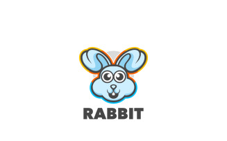 Rabbit Cartoon Mascot Logo Template