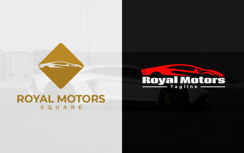 Royal Motors Lamborghini Car Logo Design Logo Template