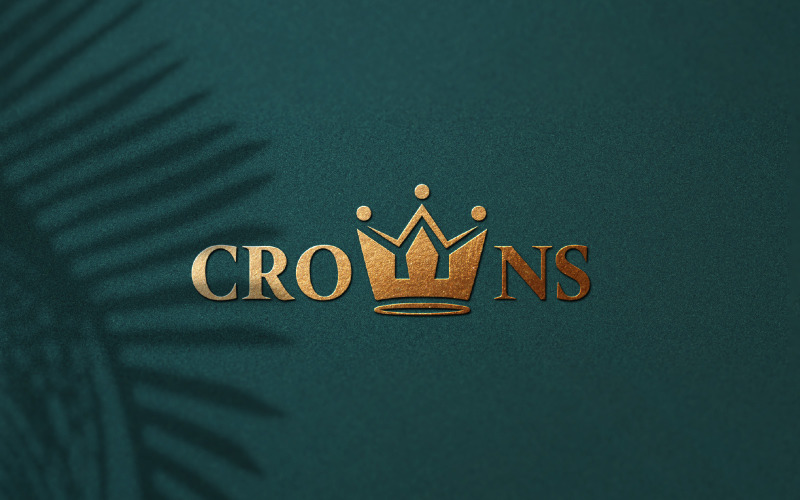 W Letter Crown Wordmark Logo Design Logo Template
