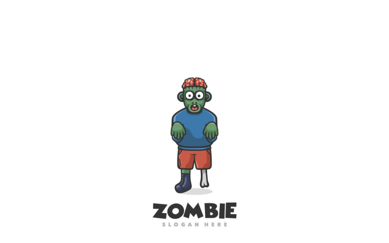 Zombie Logo Mascot Cartoon Logo Template