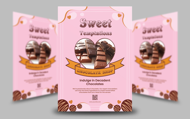 Chocolate Shop Flyer Template 2 Corporate Identity