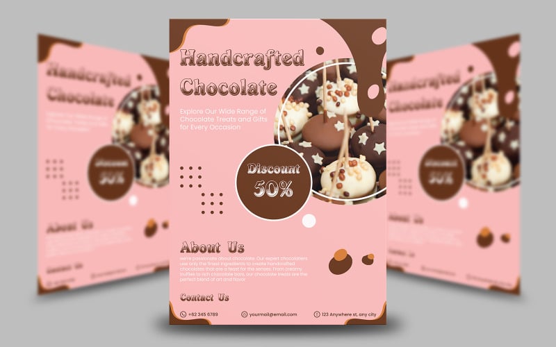Chocolate Shop Flyer Template Corporate Identity