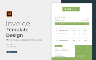 Corporate Invoice Design Template Bill form Business Payments Details Design Template 06