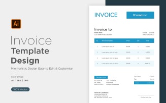 Corporate Invoice Design Template Bill form Business Payments Details Design Template 08