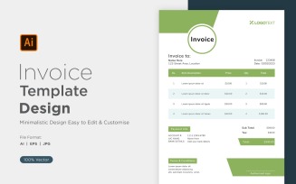Corporate Invoice Design Template Bill form Business Payments Details Design Template 09