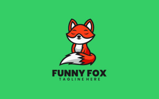 Funny Fox Cartoon Logo Style