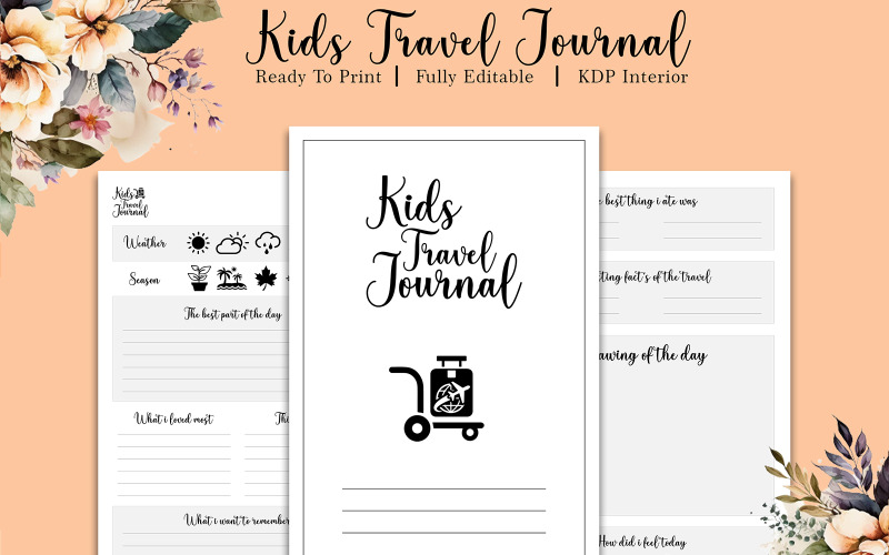 Kids Travel Journal KDP Interior Planner