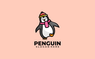 Penguin Mascot Cartoon Logo Design