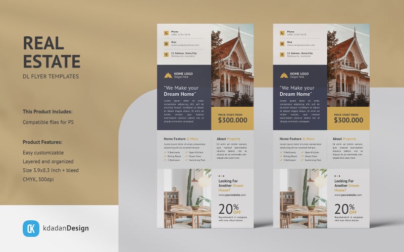 Real Estate DL Flyers Vol 57 Corporate Identity