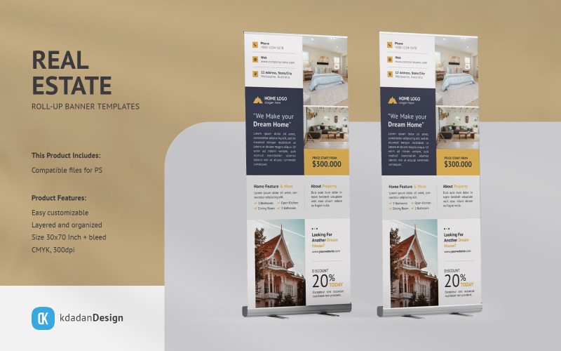 Real Estate Roll Up Banner Vol 026 Corporate Identity