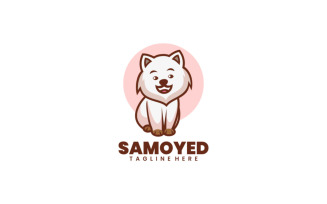 Samoyed Mascot Cartoon Logo