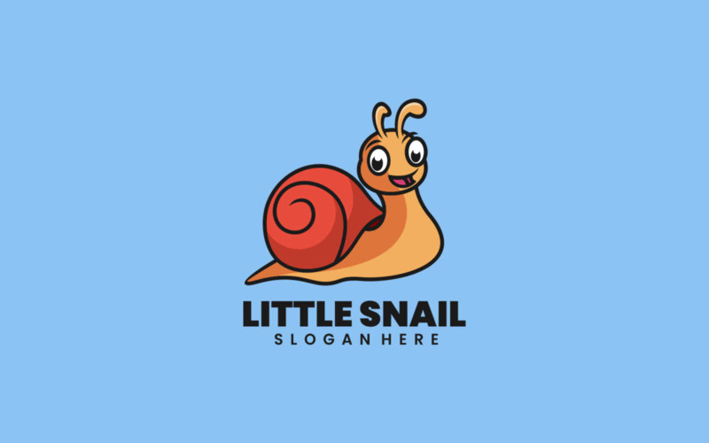 Snail Mascot Cartoon Logo Style Logo Template