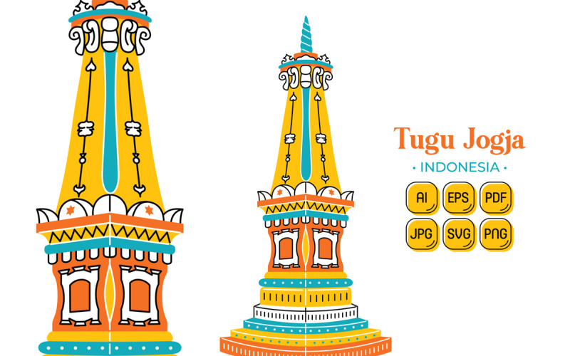 Tugu Jogja (Indonesia Travel Destination) Vector Graphic