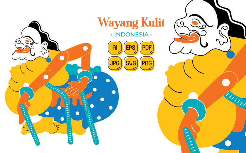 Wayang Kulit (Indonesia Culture) Vector Graphic