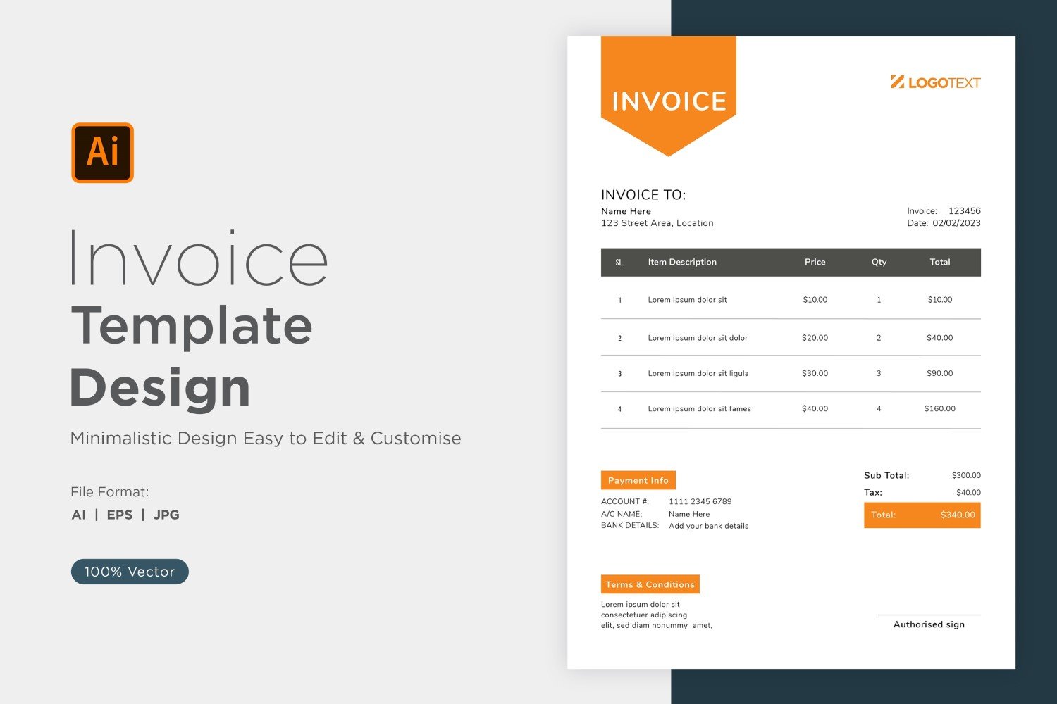 Template #320812 Invoice Design Webdesign Template - Logo template Preview