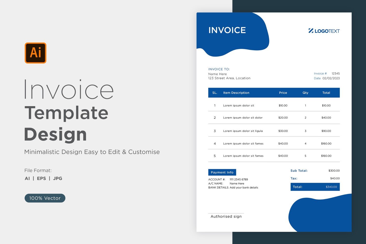 Kit Graphique #320813 Invoices Invoice Divers Modles Web - Logo template Preview