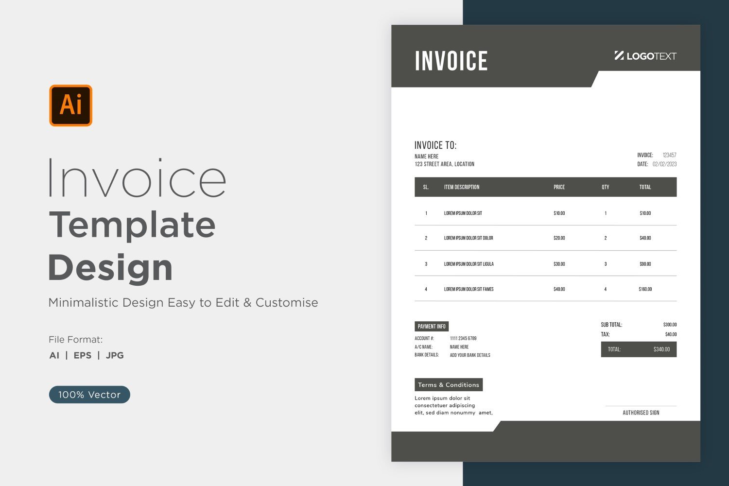 Kit Graphique #320816 Invoices Invoice Divers Modles Web - Logo template Preview