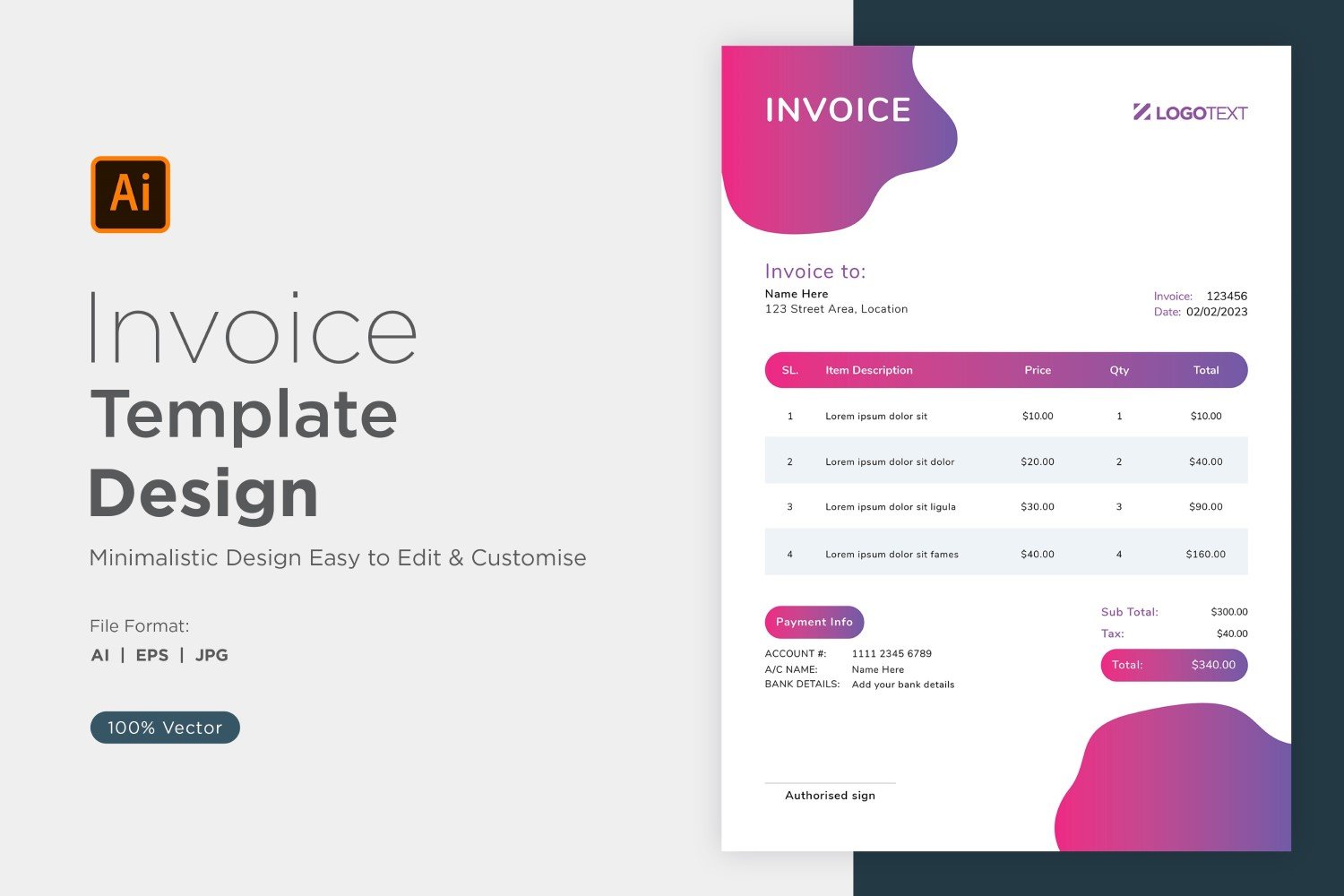 Kit Graphique #320828 Invoices Invoice Divers Modles Web - Logo template Preview