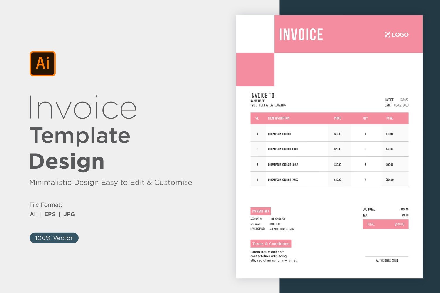 Template #320850 Invoice Design Webdesign Template - Logo template Preview