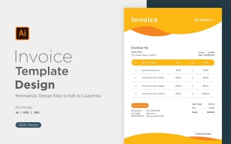 Corporate Invoice Design Template Bill form Business Payments Details Design Template 11