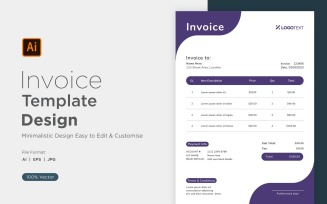 Corporate Invoice Design Template Bill form Business Payments Details Design Template 14